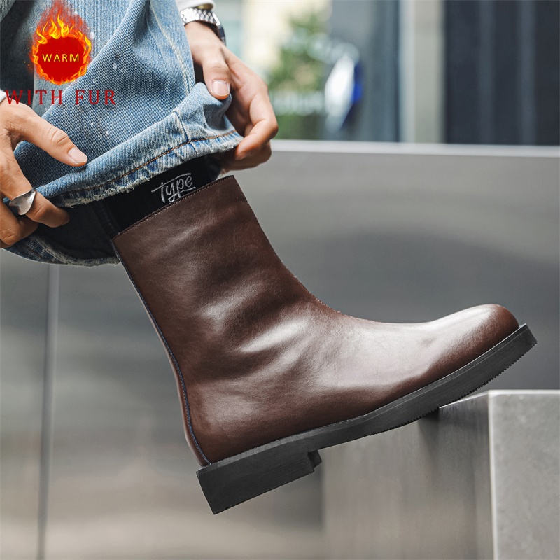 Men Formal Wear With Boots - 남성용 블랙 롱 부츠, 다목적 영국