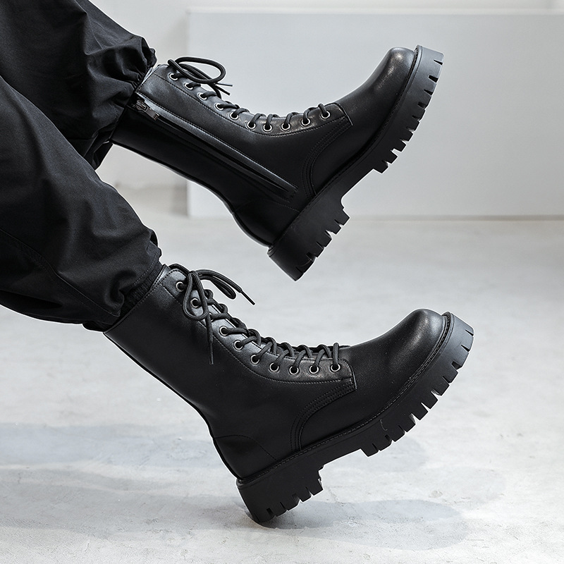 Men Formal Wear With Boots - 남성 패션 오토바이 부츠 파티 나이트클럽
