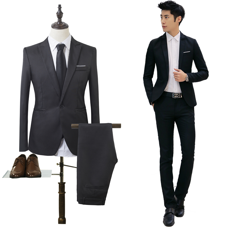 Men Formal Wear Clothes - 남성용 비즈니스 캐주얼 웨딩 수트 세트,
