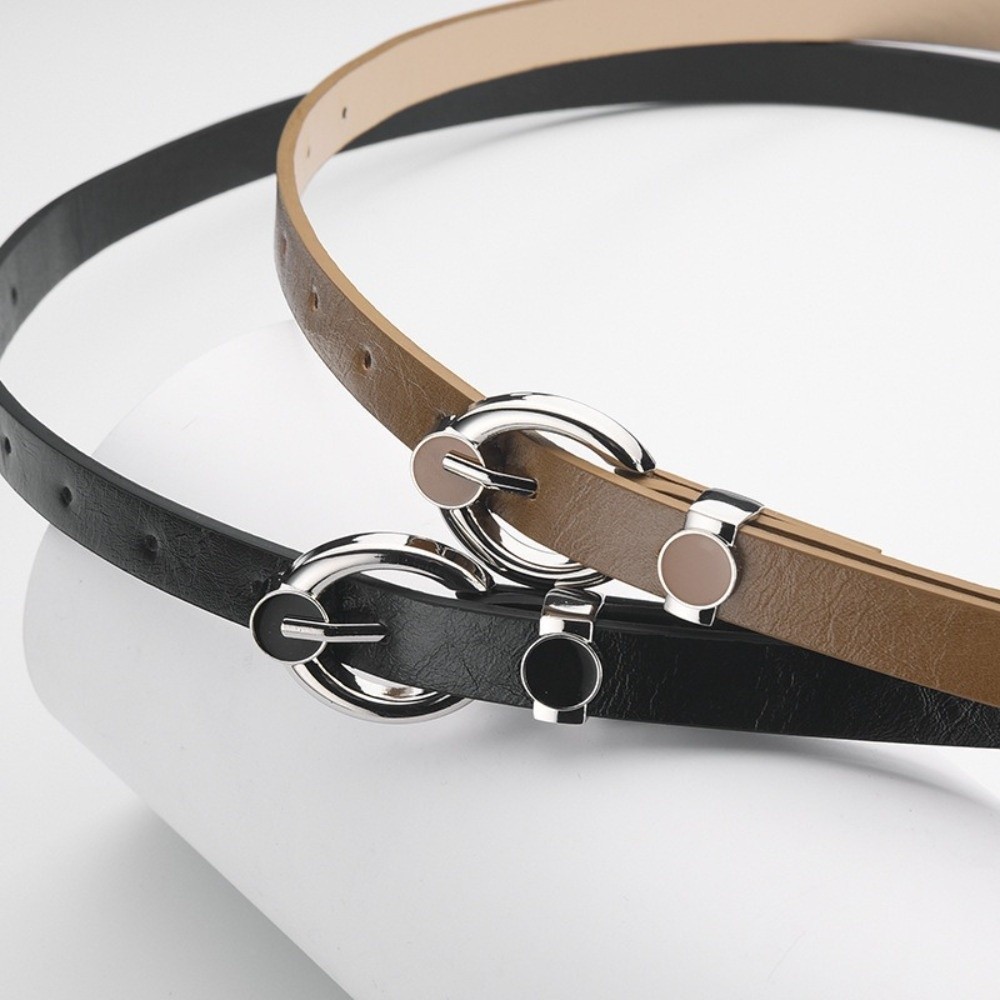 Formal Belt Leather Thin - 패션 합금 핀 버클 얇은 허리