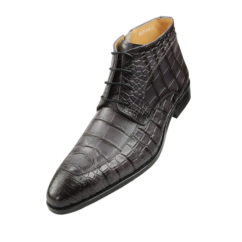순수 소가죽 가죽 스킨 프린트 레이스업 앵클 부츠, 순 - Men Formal Wear With Boots 리뷰 및 가격