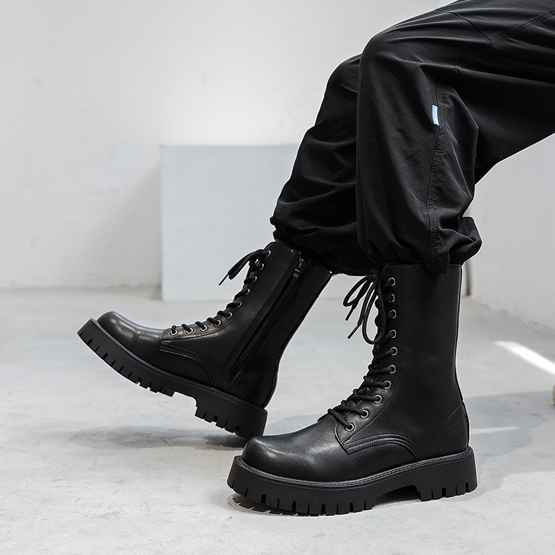 남성 패션 오토바이 부츠 파티 나이트클럽 드레스, 블랙 - Men Formal Wear With Boots 리뷰 및 가격