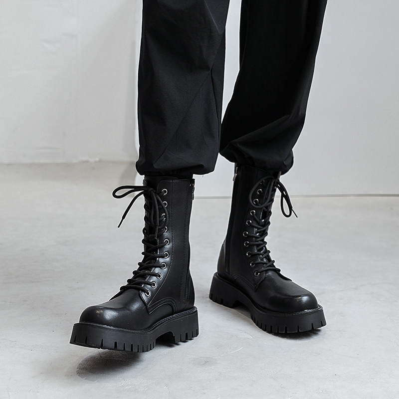 남성 패션 오토바이 부츠 파티 나이트클럽 드레스, 블랙 - Men Formal Wear With Boots 리뷰 및 가격