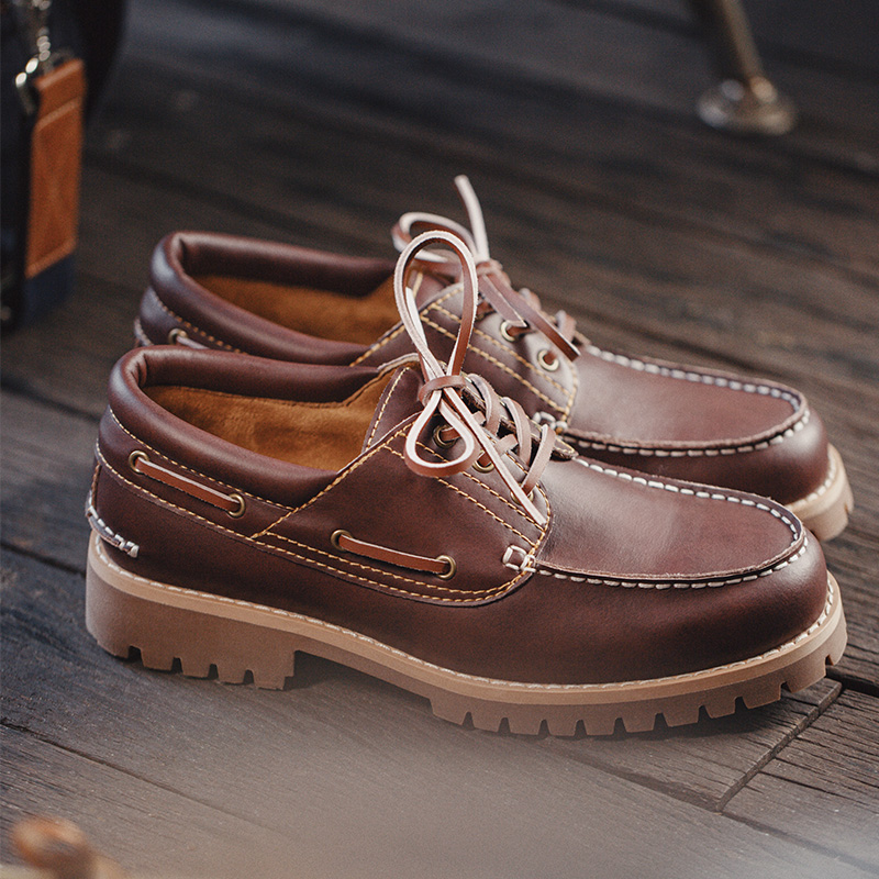 마덴 남성 빈티지 보트 슈즈 레이스업 라운드 토 더비  - Men Formal Wear With Boots 리뷰 및 가격