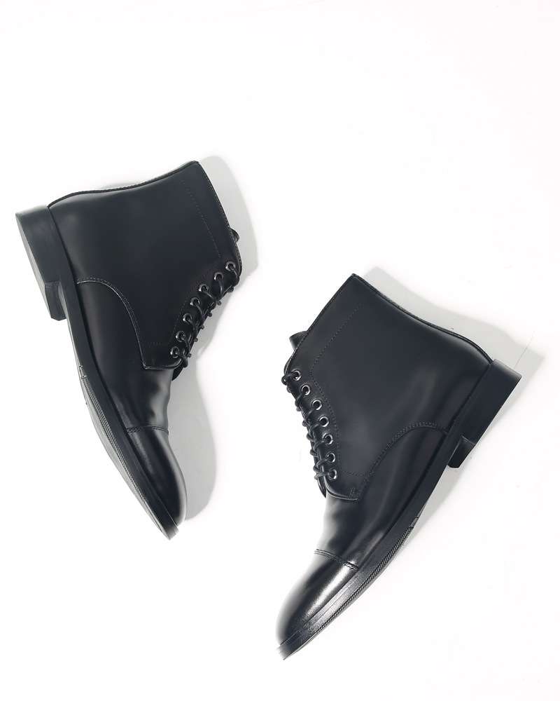 남성 수제 천연 가죽 캡토 앵클 부츠 클래식 레이스업  - Men Formal Wear With Boots 리뷰 및 가격