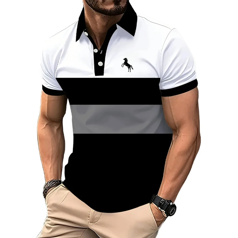 남성용 폴로 셔츠, 반팔, 그라데이션 컬러, 체육관 피 - Men Formal Wear Clothes 리뷰 및 가격