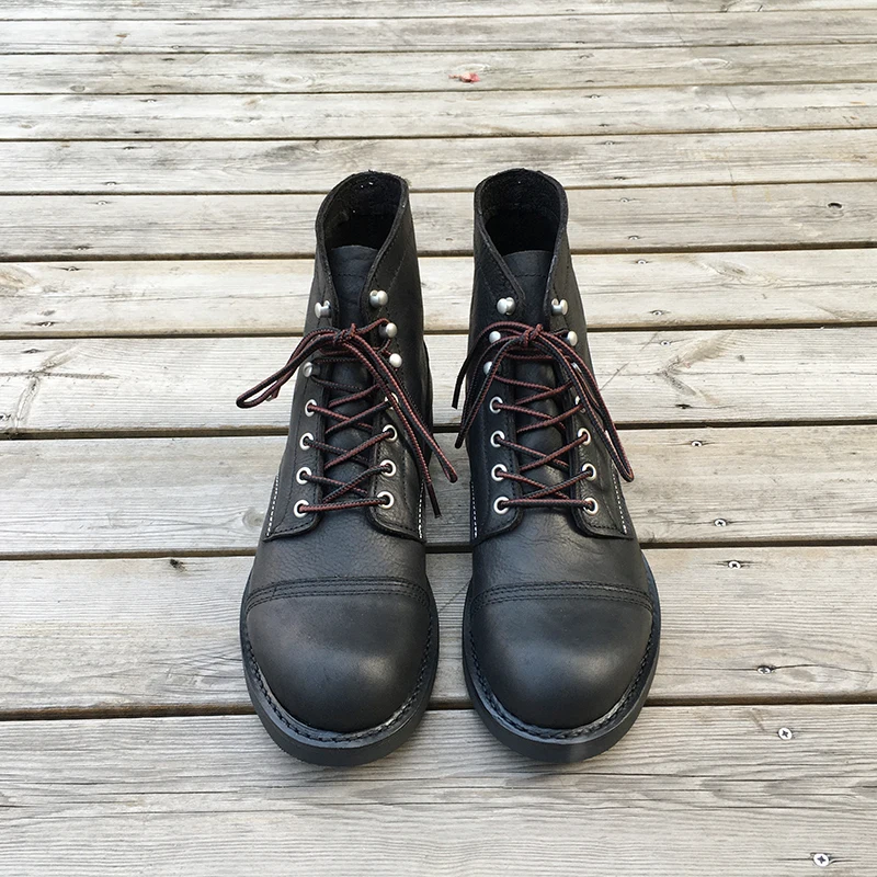새로운 남성 신발 명품 브랜드 빈티지 남성 부츠 소가죽 - Men Formal Wear With Boots 리뷰 및 가격