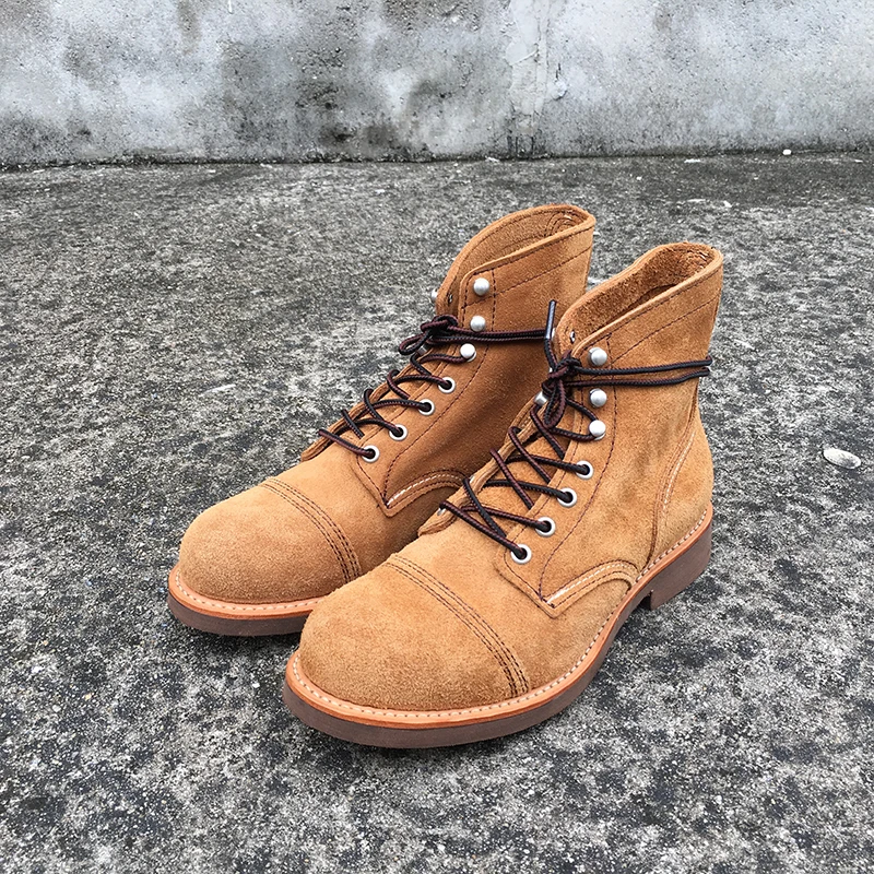 새로운 남성 신발 명품 브랜드 빈티지 남성 부츠 소가죽 - Men Formal Wear With Boots 리뷰 및 가격